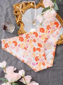 女性花卉印花無痕三角褲 - 彩色 - 查看 1