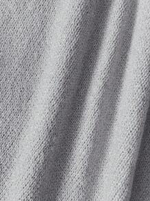 Chiquease 立領落肩袖毛衣 - 淺灰色 - 查看 7