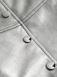 Allurite 女款大尺碼金屬扣環細節半身裙 - 銀色 - 查看 3