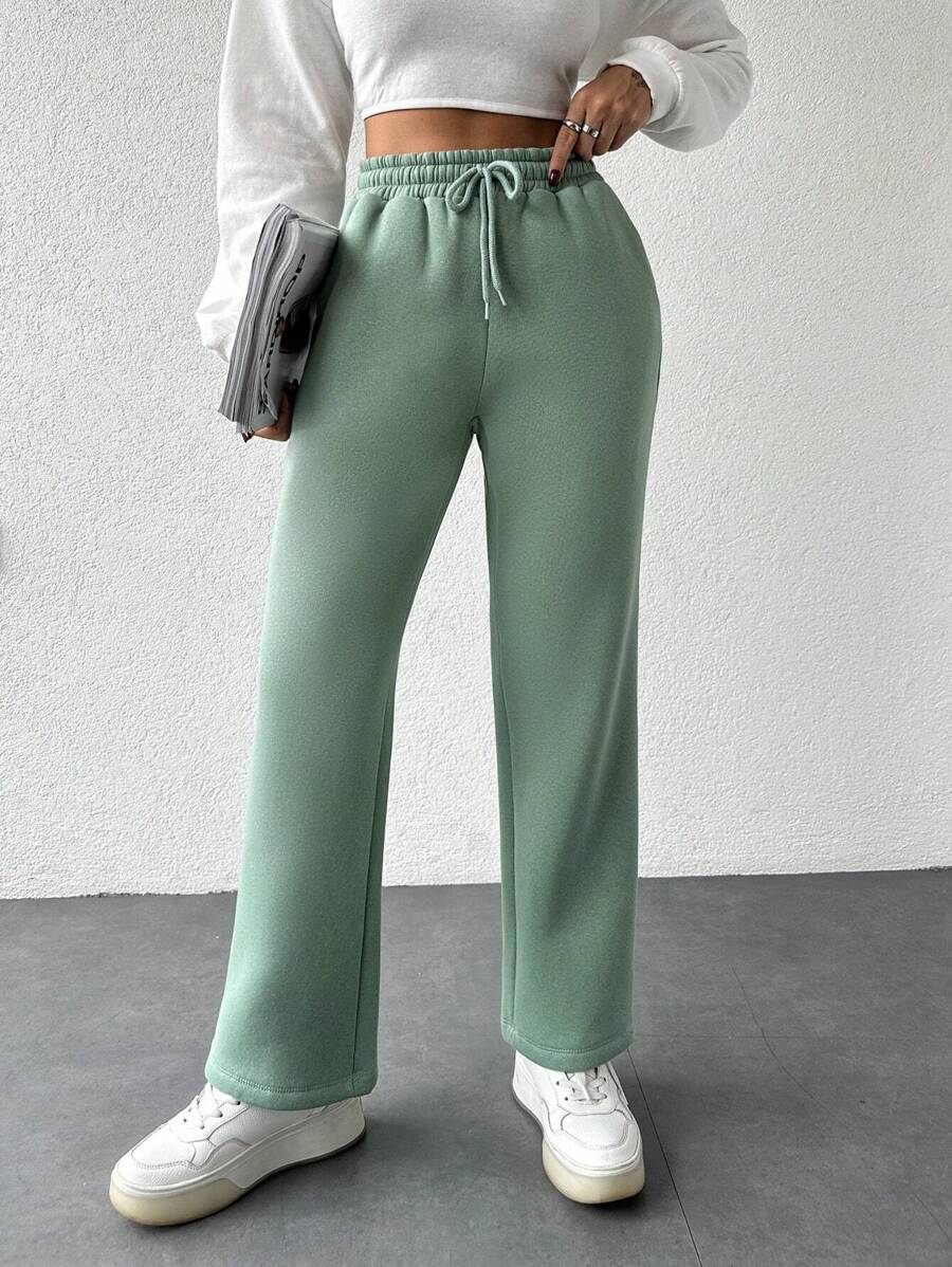 EURMUSE Women'S Drawstring Waist Sweatpants - Mint Green - View 1