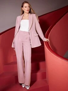 MOTF PREMIUM 尖領襟翻角細節西裝外套