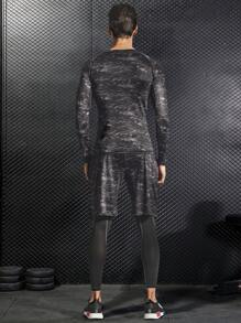 Conjunto Deportivo De 3 Piezas Para Hombre Con Gráficos De Letras, Traje Atlético, Chándal - Multicolor - Ver 2