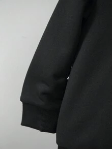 SHEIN Young Boy Cartoon Printed Sweatshirt Jumpsuit For Leisure - Black - View 4