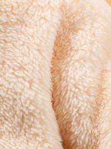 SHEIN Girls' (Little) Solid Color Plush Sweatshirt - Multicolor - View 4