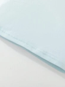 嬰兒男童印花短袖t恤,卡通獅子和字母印花 - 藍色 - 查看 3