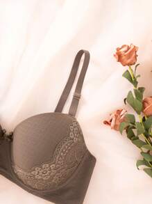 女式有鋼圈和墊杯內衣,咖啡棕色,分開出售