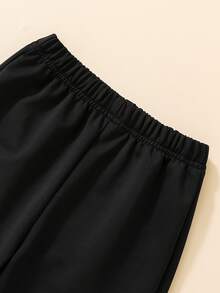 Bộ đồ nỉ in khẩu hiệu cho bé trai kèm áo nỉ cổ tròn và quần nỉ - Màu xanh lam - Xem 4