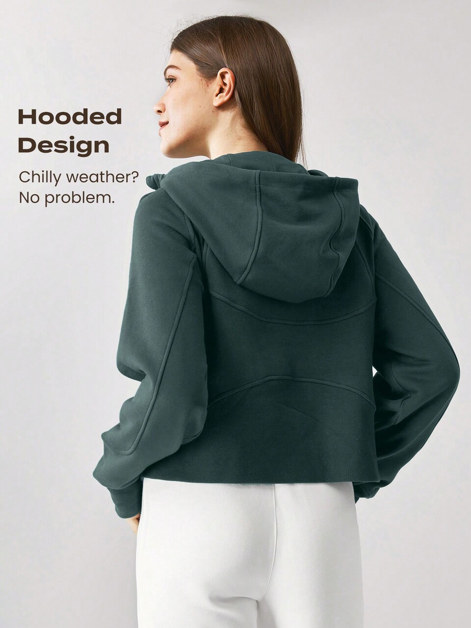 Cotton-Blend Fleece Get Physical Half-Zip Kangaroo Pocket Sweatshirt Comfortable Warm