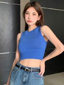 DAZY 婦女用圓領毛衣背心