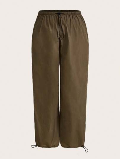 Fallschirmhose mit Grunge Tunnelzug, Karotte