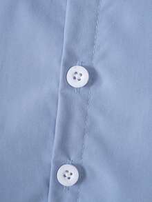 SHEIN 男孩禮服2件組，純色襯衫+领结配純色褲，时尚且适合生日派对、晚间聚会、表演、婚禮、洗禮和首个生日等场合 - 藍色 - 查看 6