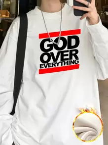 Men's Thermal Lined T-Shirt - White - View 1