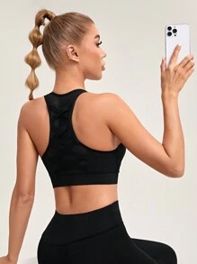 Easithlete Racerback Sports Vest Underwear - Black - View 1