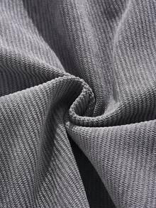 Manfinity Homme Loose Fit Men's Side Stripe Shorts With Flip Cover Pockets - Dark Grey - View 6