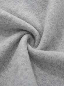 太陽和字母圖案印花,休閒女士束腰連帽衫 - 灰色 - 查看 4