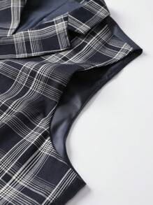 Manfinity Mode Men'S Plus Size Checked Suit Vest