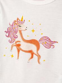 3入組寶寶女孩獨角獸印花上衣 - 彩色 - 查看 5