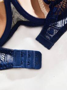 Sujetador de encaje, lencería para mujer - azul real - Ver 3