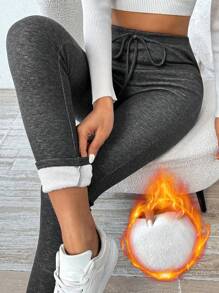 Chiquease 打結腰保暖內裡打底褲