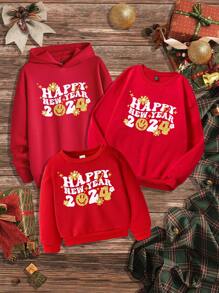 Manfinity VCAY 男士鬆身帽衫長袖休閒印花衣,秋冬季節