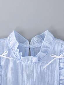 嬰兒女寶寶荷葉邊背心和短褲休閒套裝 - 彩色 - 查看 7