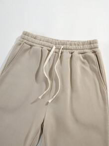 男士鬆身純色束口運動褲 - 彩色 - 查看 7