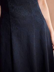 MOTF PREMIUM Vestido A-line Sin Mangas Sólido - Azul Marino - Ver 3