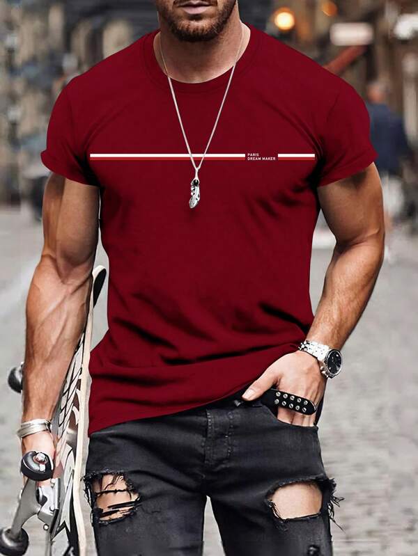Manfinity Homme Tricou grafic pentru bărbați