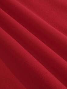 加大码耶稣字母印花秋冬休闲女式口袋卫衣 - 紅色 - 查看 5