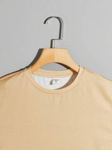 Tween Boy Casual Street Style In hình gấu áo ba lỗ cổ tròn - Màu Khaki - Xem 3