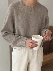 DAZY 纯色插肩袖毛衣，秋装