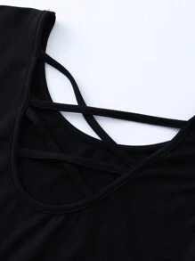 SHEIN LUNE Plus Size Alphabet And Heart Print Long Sleeve Dress - Multicolor - View 6