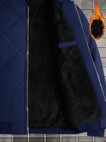 Manfinity Homme 宽松男士长袖冬季外套，内衬抓绒保暖，适合秋冬季穿着