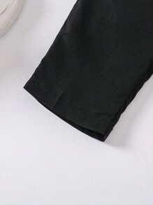 SHEIN 幼兒女孩荷葉邊短袖上衣和束帶褲兩件套 - 彩色 - 查看 7