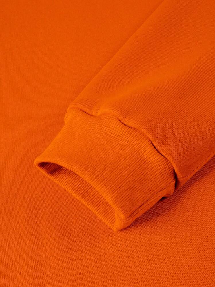 Manfinity Homme Men's Hooded Sweatshirt With Letter Print - Orange - View 6