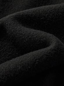 Maweii 大尺碼女士2入組口號印花圓領運動衫和運動褲 - 黑色 - 查看 4