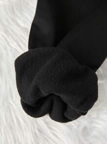 SHEIN EZwear 文字印花落肩設計連帽休閒衛衣 - 黑色 - 查看 5