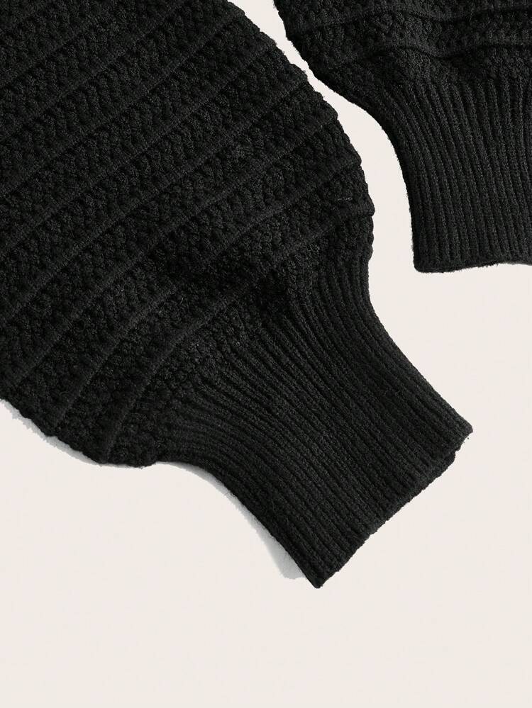 Women's Plus Size Solid Color Hollow Out Sweater Pullover