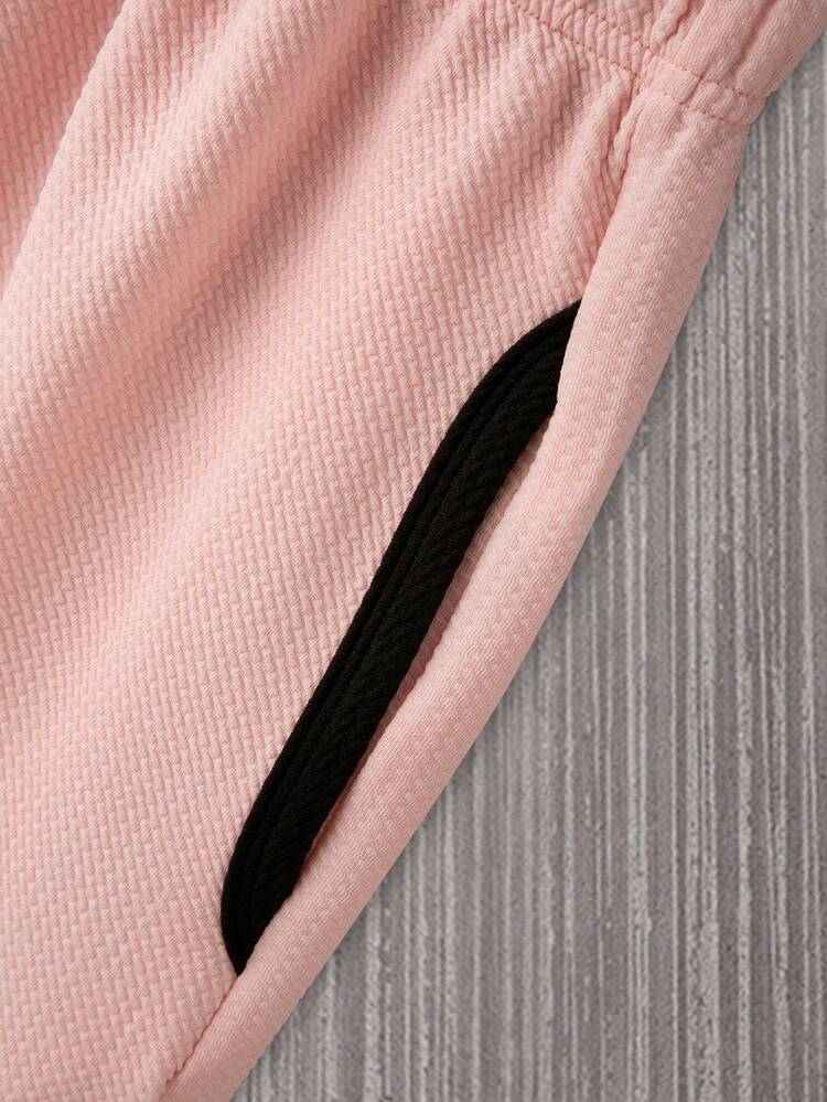 Men'S Hemmed Short Sleeve T-Shirt And Shorts Set