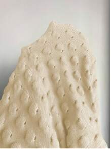 SHEIN Essnce Solid Drop Shoulder Sweater - Apricot - View 7