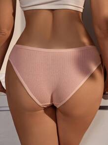 SHEIN 女士肋紋三角褲