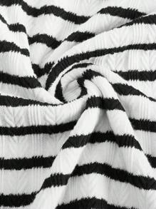 SHEIN Umstandsmode gestreifte Sweatshirt mit Halbzipper, für den Winter