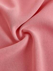 SHEIN Maternity Patchwork Lace Raglan Sleeve Blouse - Pink - View 6