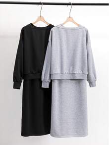 SHEIN LUNE Solid Color 2pcs/Set - Multicolor - View 2