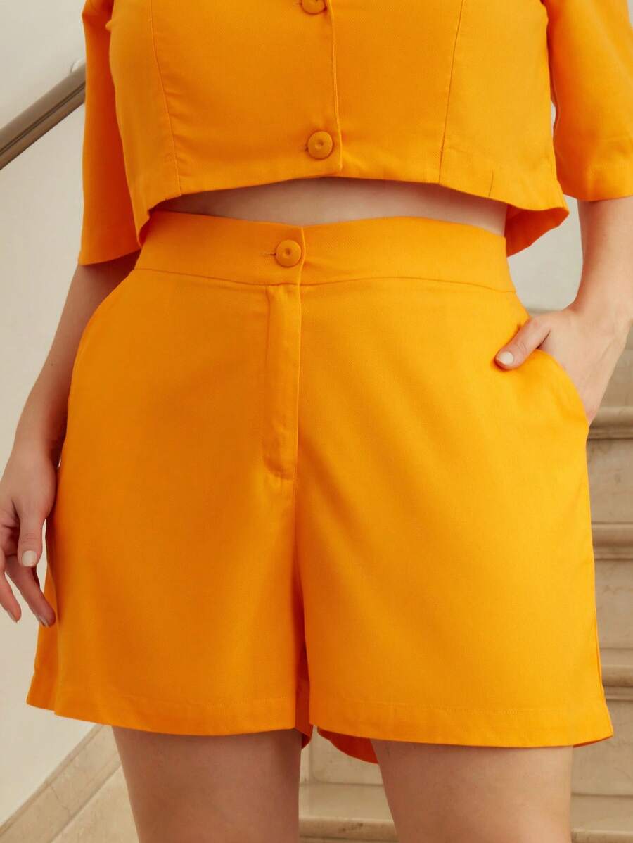 Kích thước lớn Quần short - trái cam - Xem 1