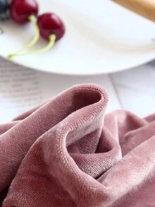 3pcs Mauve Crystal Velvet Bedding Set - Purple - View 7