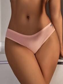 SHEIN 女士肋紋三角褲