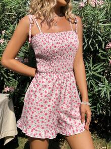 Soleia Của phụ nữ In hoa Áo liền thân Suspender - Nhiều màu - Xem 4