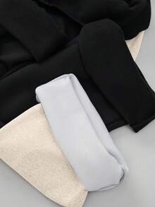 SHEIN Unity 高腰微喇叭抓絨保暖緊身褲 - 彩色 - 查看 5