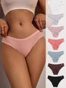 SHEIN 女士肋紋三角褲